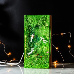Custom anime Night Lamp, epoxy resin lamp, Handmade Resin & Wood Lamp, Custom Night Light, Handcrafted Gift