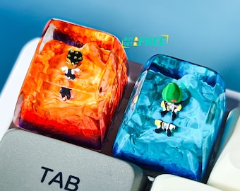 Va.l.or.ant keycap, K.i.llj.oy keycap, Ph.oe.nix keycap,ESC Resin Keycap, Resin Handmade Keycap, Anime Character Custom Keycap Game