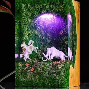 Custom anime Night Lamp, epoxy resin lamp, Handmade Resin & Wood Lamp, Custom Night Light, Handcrafted Gift