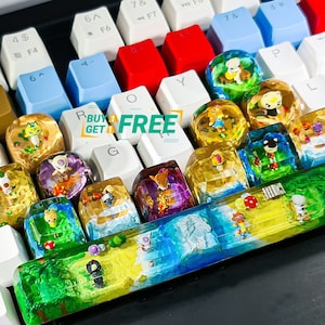 Game Artisan Keycap, ESC Resin Keycap, Resin Handmade Keycap, Anime Character Custom Keycap Game Decoration,Gift