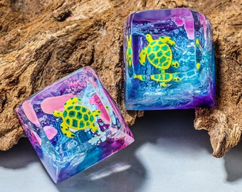 Turtle SA profile keycap, Handmade Artisan Keycap, Custom keycap, Cherry mx keycaps, Resin Keycap set, Gift ideas