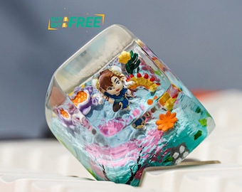 Game keycap, Custom Keycap, anime keycap, Resin Artisan Keycap Handmade, Gift ideas