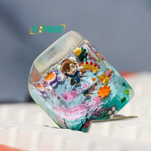Game keycap, Custom Keycap, anime keycap, Resin Artisan Keycap Handmade, Gift ideas