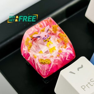 Anime keycap,Anime cosplay keycap, Pink Anime keycap, Custom Anime , Custom keycap, Artisan keycap, Gift ideas
