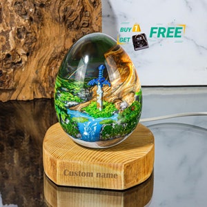 Sword Epoxy Lamp, Custom anime Night Light, epoxy resin lamp, Custom Night Light, Housewarming gift, Birthday Gift, Resin Wood Eggs, Gifts