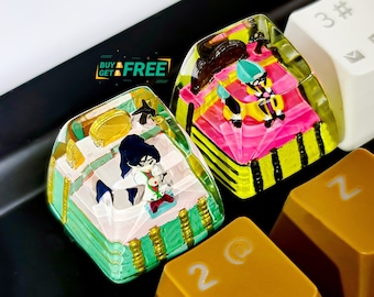 Tecla artesanal de juego, tecla de resina ESC, tecla de resina hecha a mano, tecla personalizada de personaje de anime, decoración de juego, regalo