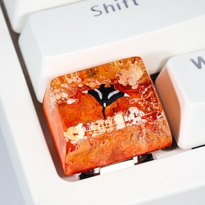 Manta Ray Tastenkappe, Manta Ray Art SA Profil Tastenkappe, handgemachte Artisan Tastenkappe, benutzerdefinierte Tastenkappe, Cherry mx Tastenkappen, Harz-Tastenkappenset, Geschenkideen