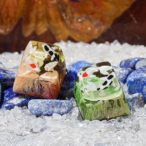 Couple koi keycap, Koi Fish for Cherry mx keycap, Custom keycap, Artisan keycap, Resin Keycap set, Gift ideas