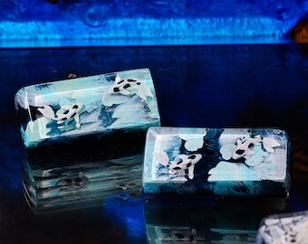 Blue Koi fish keycap, Koi fish SA profile keycap, Handmade Artisan Keycap, Custom keycap, Cherry mx keycaps, Resin Keycap set