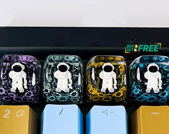 Astronaut Keycap, Galaxy keycap, Universe Keycap, SA profile keycap, Custom keycap, Resin Artisan Keycap Handmade, Gift ideas
