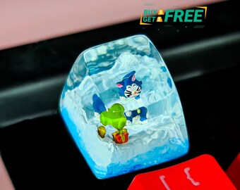 Lucky Cat keycap, Cute cat keycap for cherry MX, SA profile keycap, Custom keycap, Artisan keycap, Resin Keycap set, Gift ideas