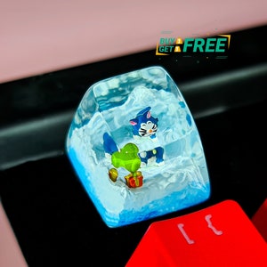 Lucky Cat keycap, Cute cat keycap for cherry MX, SA profile keycap, Custom keycap, Artisan keycap, Resin Keycap set, Gift ideas
