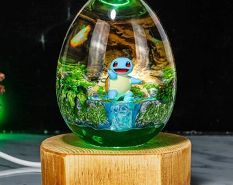Anime Epoxy Lampe, Benutzerdefinierte Anime Nachtlampe, Epoxidharz Lampe, Handgemachte Harz & Holz Lampe, Benutzerdefinierte Nachtlicht, Handgefertigtes Geschenk