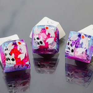 OEM Purple koi keycap, Pink Fish keycap, Custom keycap, Artisan keycap, Cherry mx keycaps, Resin Keycap set, Gift ideas