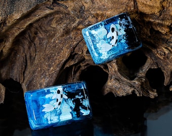 Blue Koi fish keycap, Koi fish SA profile keycap, Handmade Artisan Keycap, Custom keycap, Cherry mx keycaps, Resin Keycap set