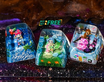 Gaming keycap, Artisan keycap, Custom keycap,Anime artisan Keycaps, Custom Keycap, Keycap gifts, Resin keycap