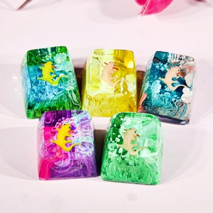 Axolotl artisan keycap, Custom keycap, Artisan keycap, Cherry mx keycaps, Handmade Artisan Keycap, Axolotl gifts