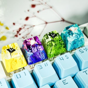 Ray fish Keycap, Ray keycaps, SA profile keycap, Custom keycap, Artisan keycap, Cherry mx keycaps, Resin Keycap set, Gift ideas