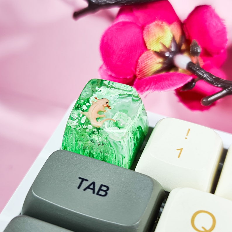 Axolot Keycap, Axolotl Resin Keycaps, Handmade Artisan Keycap, Custom ...