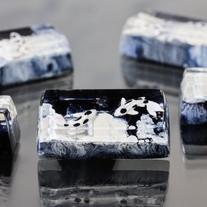 Black White Koi Fish Keycap, Koi Fish SA Profile Keycap, Handmade ...