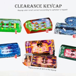 Anime keycap CLEARANCE, artisan resin keycap,  Custom Spacebar Keycap, Custom Keycap, Artisan Keycap, Gift ideas