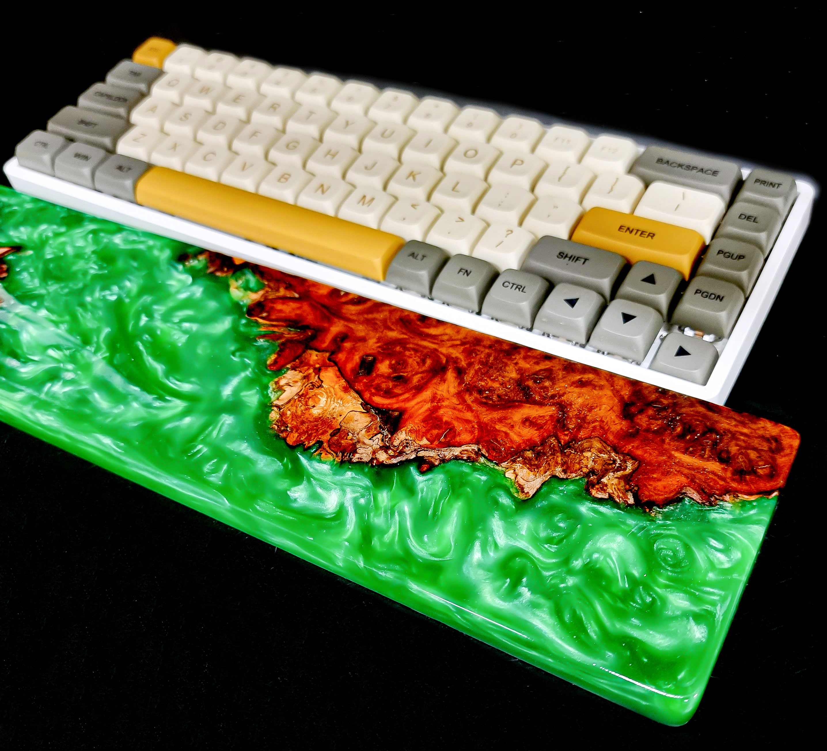 Resin and Wood Wrist Rest Green Resin Wrist Rest Custom Etsy Australia