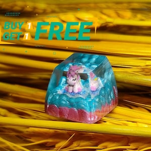 Unic.orn keycap for cherry MX keyboard, SA profile keycap, Adorable Uni.corn Resin keycap, Handmade Artisan Keycap, Custom keycap, Gift