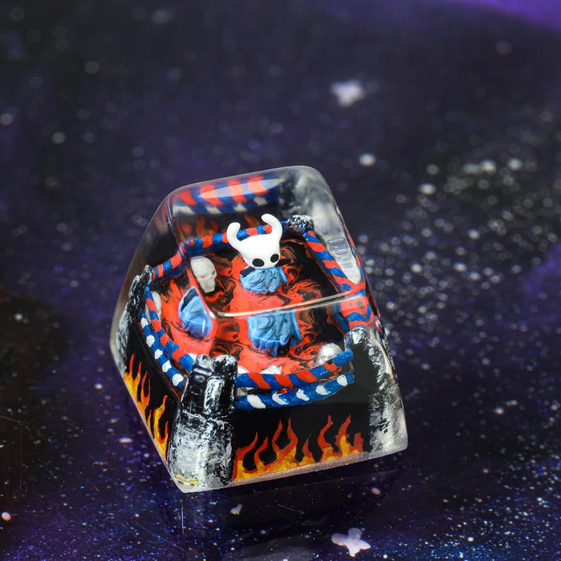 Hollow Knight Resin Lamp – Handmade LED Night Light | Christmas Gift for Gamers | Indie Game Diorama Decor 1u keycap Hollow