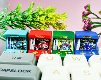 Pokemon Gameboy V4 keycap, Custom Gameboy Keycaps, Game Console keycap, SA profile keycap, Pokemon Keycap,  Resin Keycap set, Gift ideas