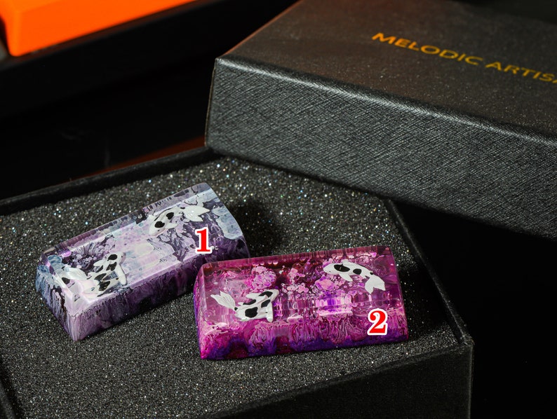 Purple Koi Fish Keycap, Koi Fish SA Profile Keycap, Handmade Artisan ...