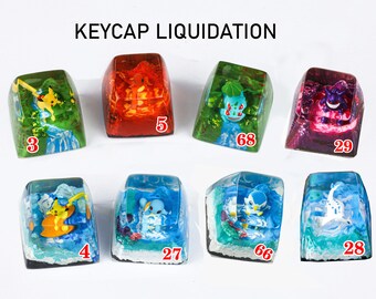 Only 15 USD for 1u liquidation keycap , Liquidation Pokemon, 1u Liquidate keycap,  1u keycap liquidation, Custom Keycap, Artisan Keycap