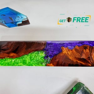 Resin and Wood Wrist Rest, Green Resin Wrist Rest, Custom Wrist Rest, Keyboard Wrist Rest, Wood Wrist Rest, Handmade Wrist rest, Gift ideas
