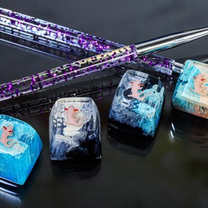 Axolotl artisan keycap, Custom keycap, Artisan keycap, Cherry mx keycaps, Handmade Artisan Keycap, Axolotl gifts