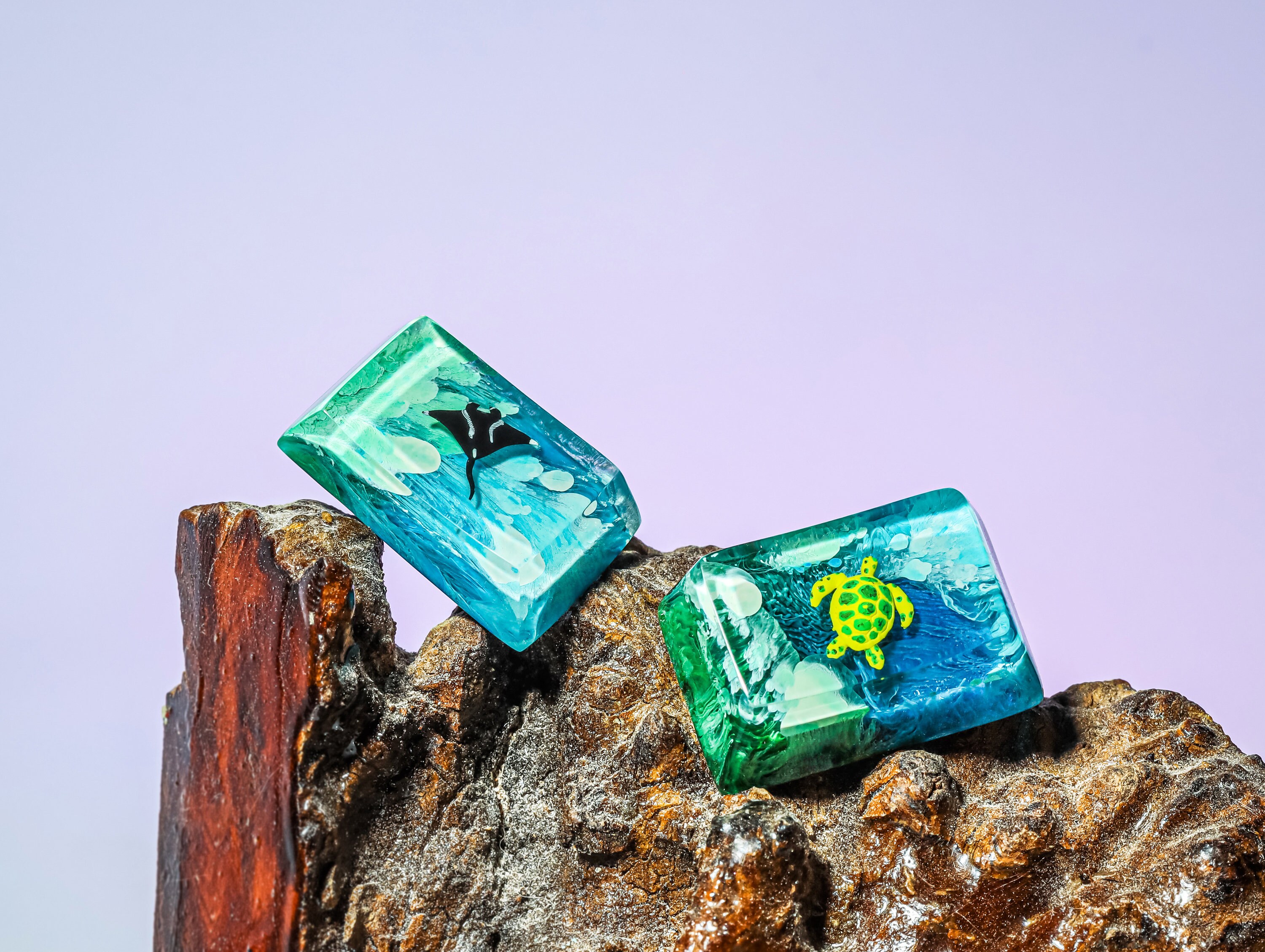 Turtle Keycap Manta Ray Keycap, Turtle SA Profile Keycap, Handmade Artisan Keycap ...