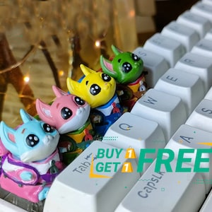 Fox keycap voor cherry MX-toetsenbord, keycap SA-profiel, schattige keycap van Fox Resin, handgemaakte ambachtelijke keycap, aangepaste keycap, cadeau-ideeën