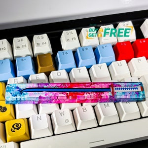 Sword Spacebar, Pink Sword Resin OEM SA Profile Key Cap, For cherry MX keyboard, Custom spacebar, Gift ideas