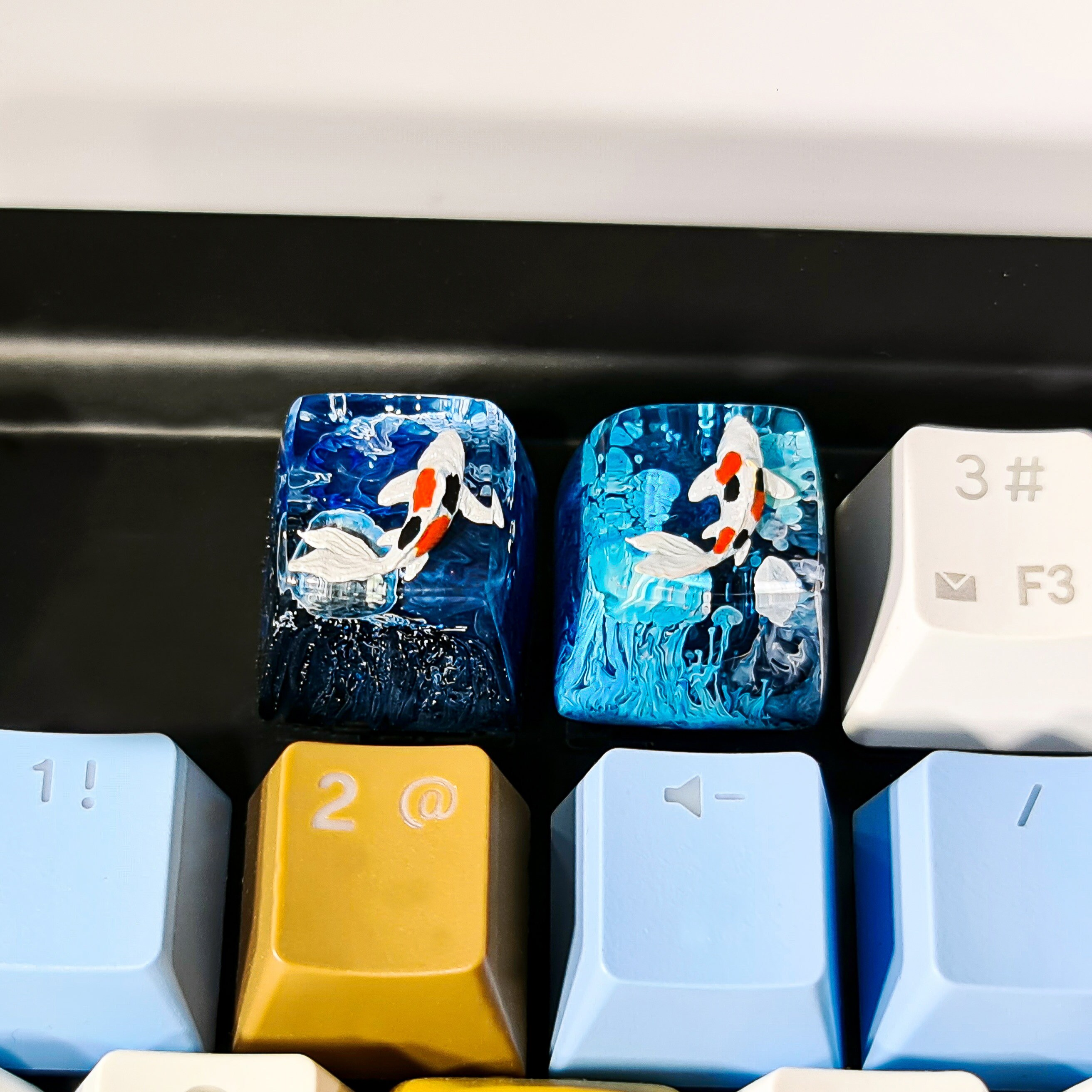 Blue Koi Keycap, Koi Fish for Cherry Mx Keycap, Custom Keycap, Artisan ...