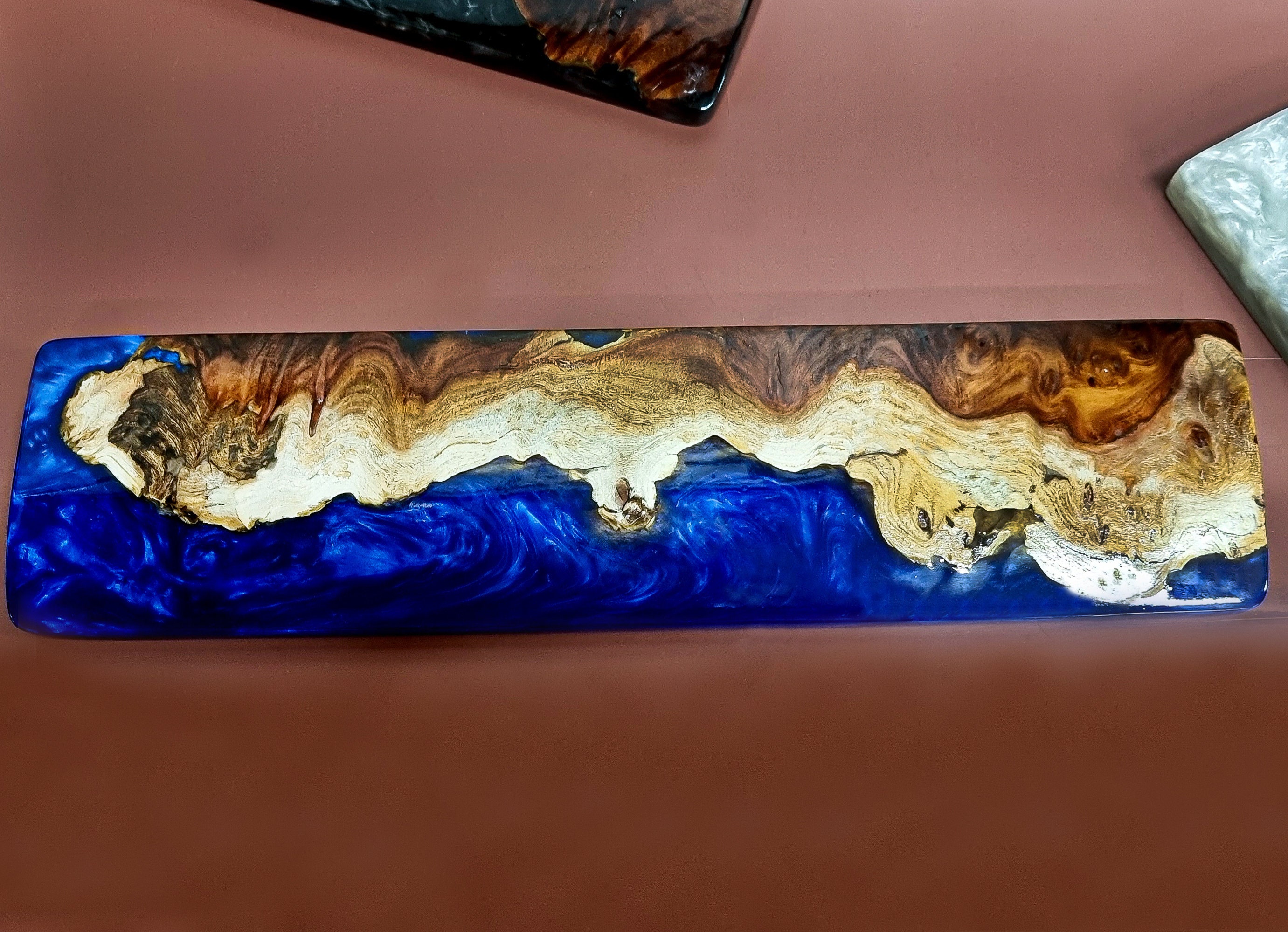 Resin and Wood Wrist Rest Keyboard Wrist Rest Custom Wrist Etsy