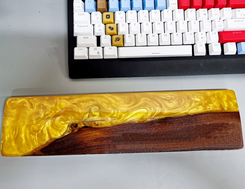 Resin and Wood Wrist Rest Resin Wrist Rest Keyboard Wrist Etsy