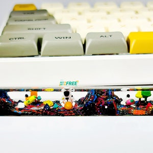 Spaceship spacebar keycap, Galaxy spacebar, Custom spacebar, Astronaut and Mars spacebar , Custom keycap,  Artisan Keycap , Gift ideas
