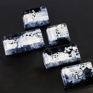 Black White Koi Fish Keycap, Koi Fish SA Profile Keycap, Handmade ...