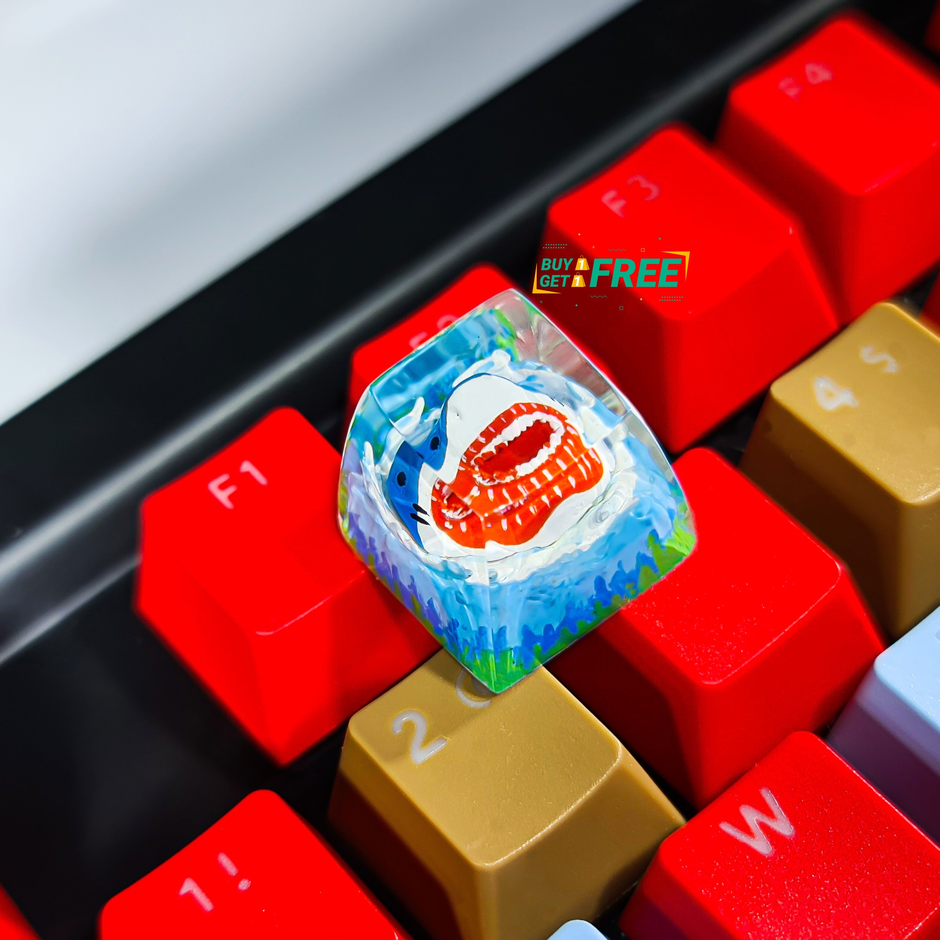 Sharpie Keycaps Shark Keycap, Shark's Jaw Keycap, Custom Keycap, SA Profile Keycap ...