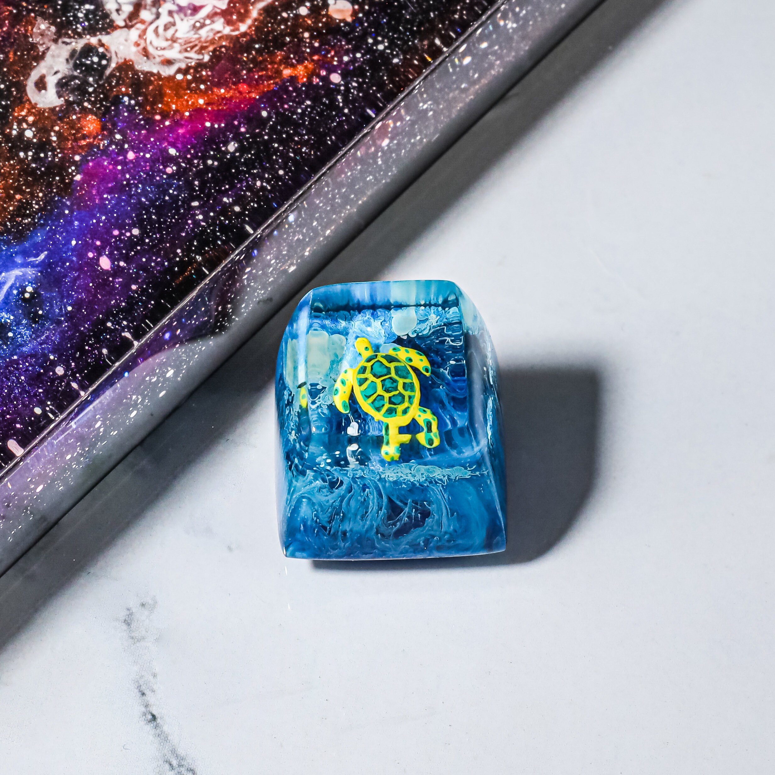 Turtle Keycap Blue Turtle SA Profile Keycap, Handmade Artisan Keycap, Custom Keycap ...