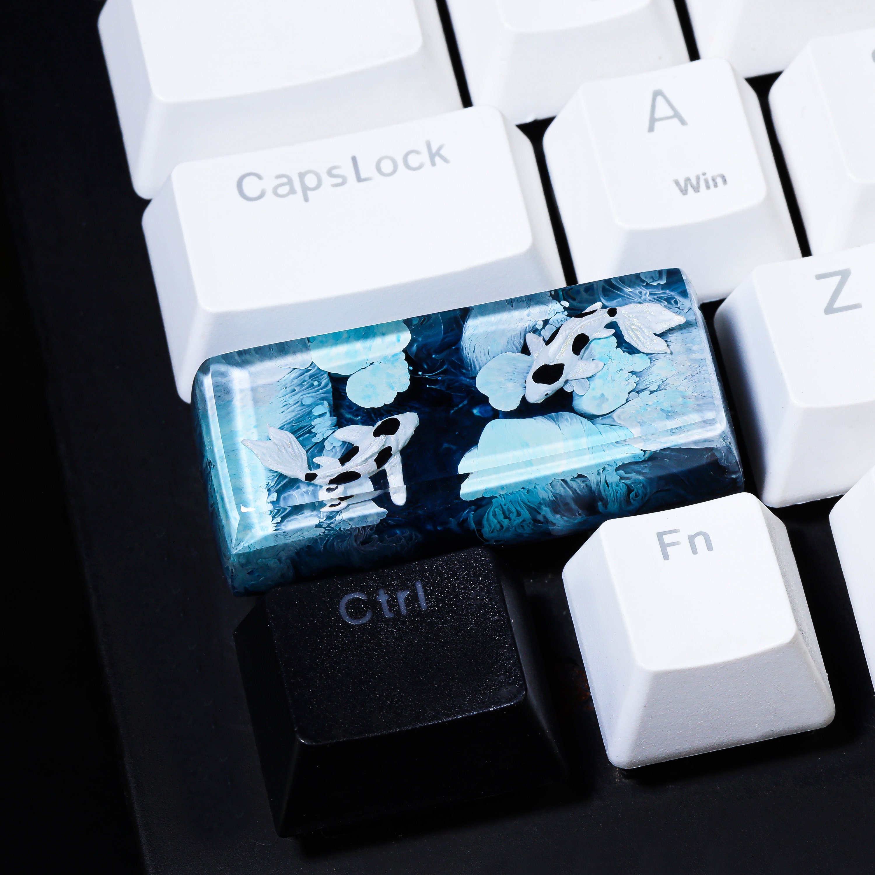 Blue Koi Fish Keycap, Koi Fish SA Profile Keycap, Handmade Artisan ...