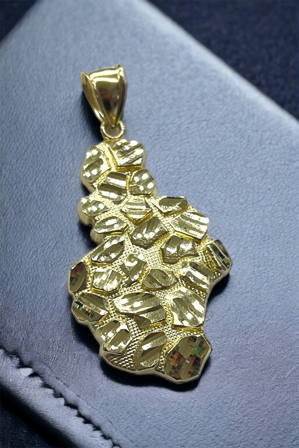 Mens gold nugget best sale pendants