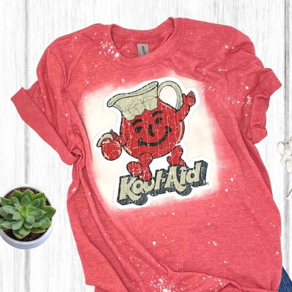 Kool Aid '84 Shirt Remake | Vintage Style Shirt | Bleached T-Shirt | Retro Kool-Aid Shirt | Throwback 80's Shirt