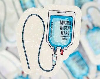 Nursing Student Tears Sticker Funny Nursing Sticker, IV Bag Sticker