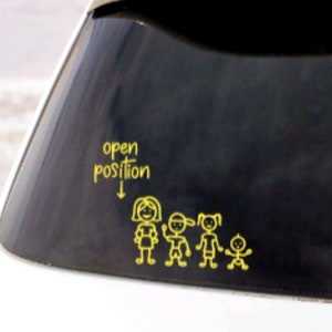 Open Position Vinyl Car Decal, Single Parent Decal, Single Mom Sticker ...
