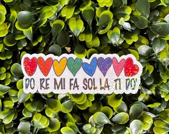 Do Re Mi Fa Sol La Do Music Sticker, Teacher Appreciation, ROYGBIV Color Sticker
