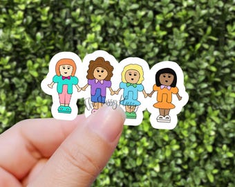 Polly Pocket Figurine Sticker, 90s Blue Bird Sticker